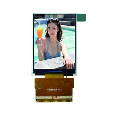 Un buen precio. Pantalla LCD pequeña de 2,8 pulgadas de color TN pantalla vertical TFT 240 * 320 interfaz MCU de resolución adecuada para la visualización terminal de instrumentos y medidores en línea